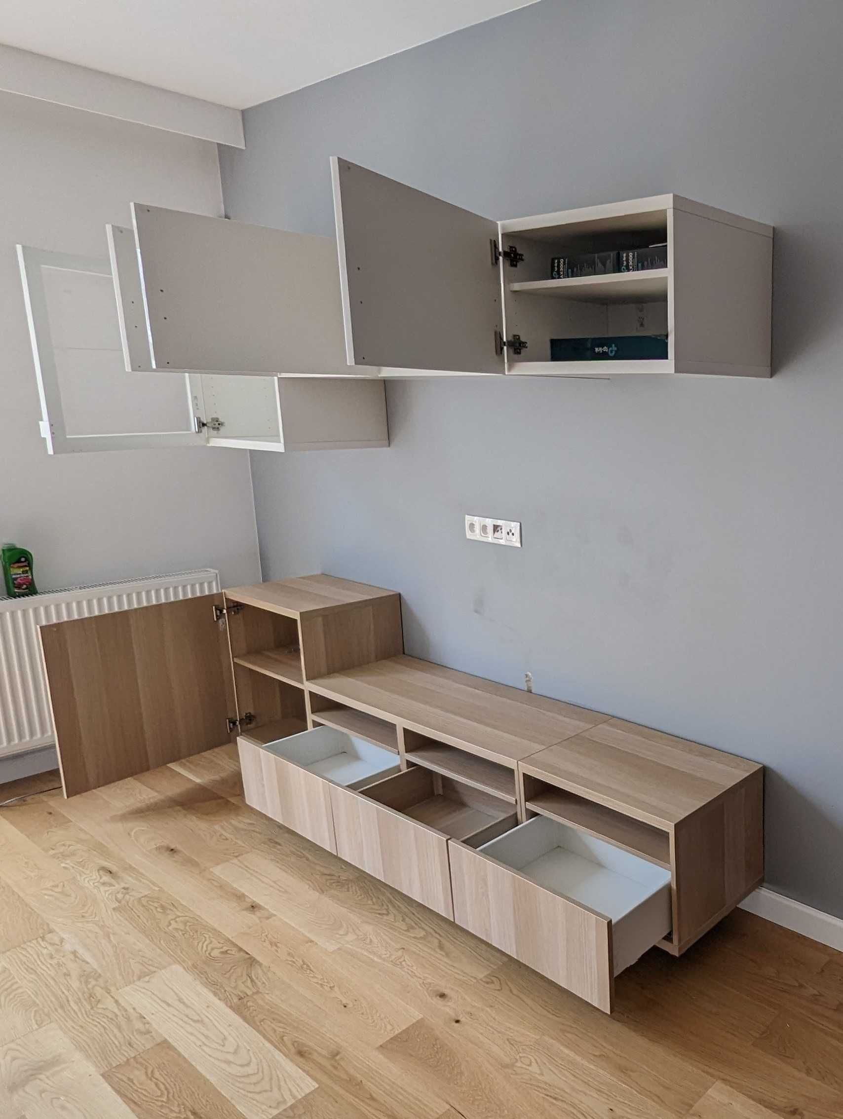 Zestaw Mebli, Meblościanka Ikea Besta. Góra i dół 2 x (240 x 64 x 40)