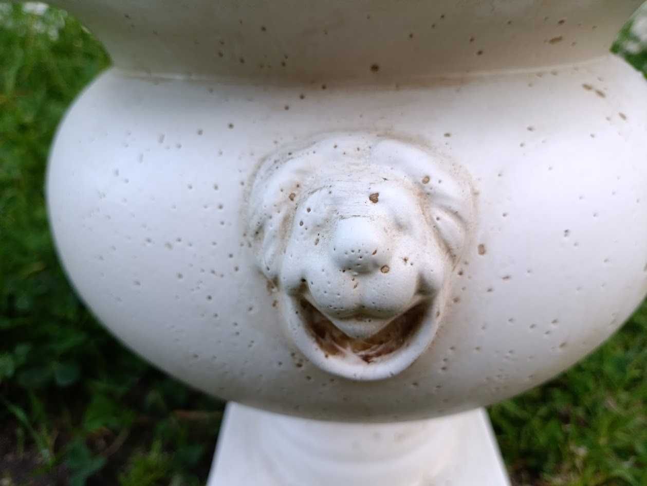 Vaso floreira em faiança imitação de pedra