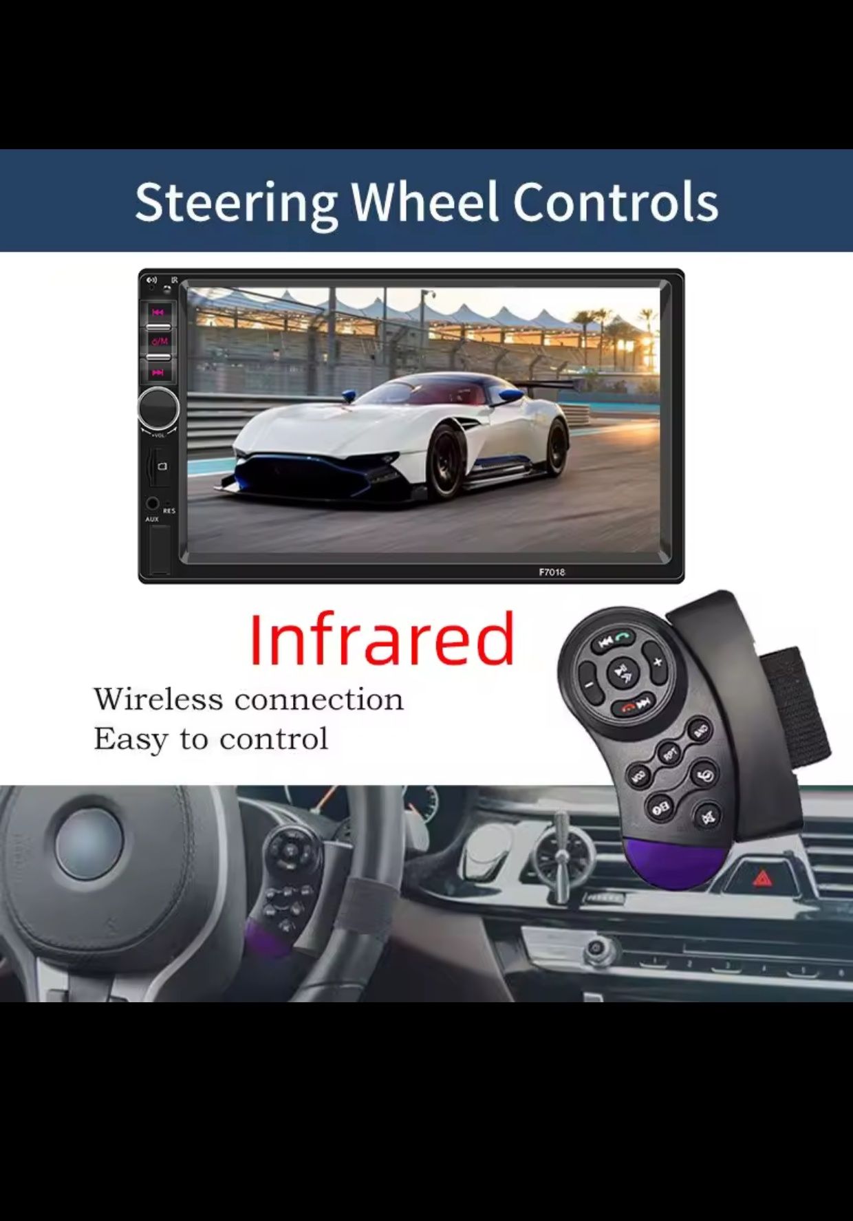 Автомагнітола  7 дюймів 7018B bluetooth