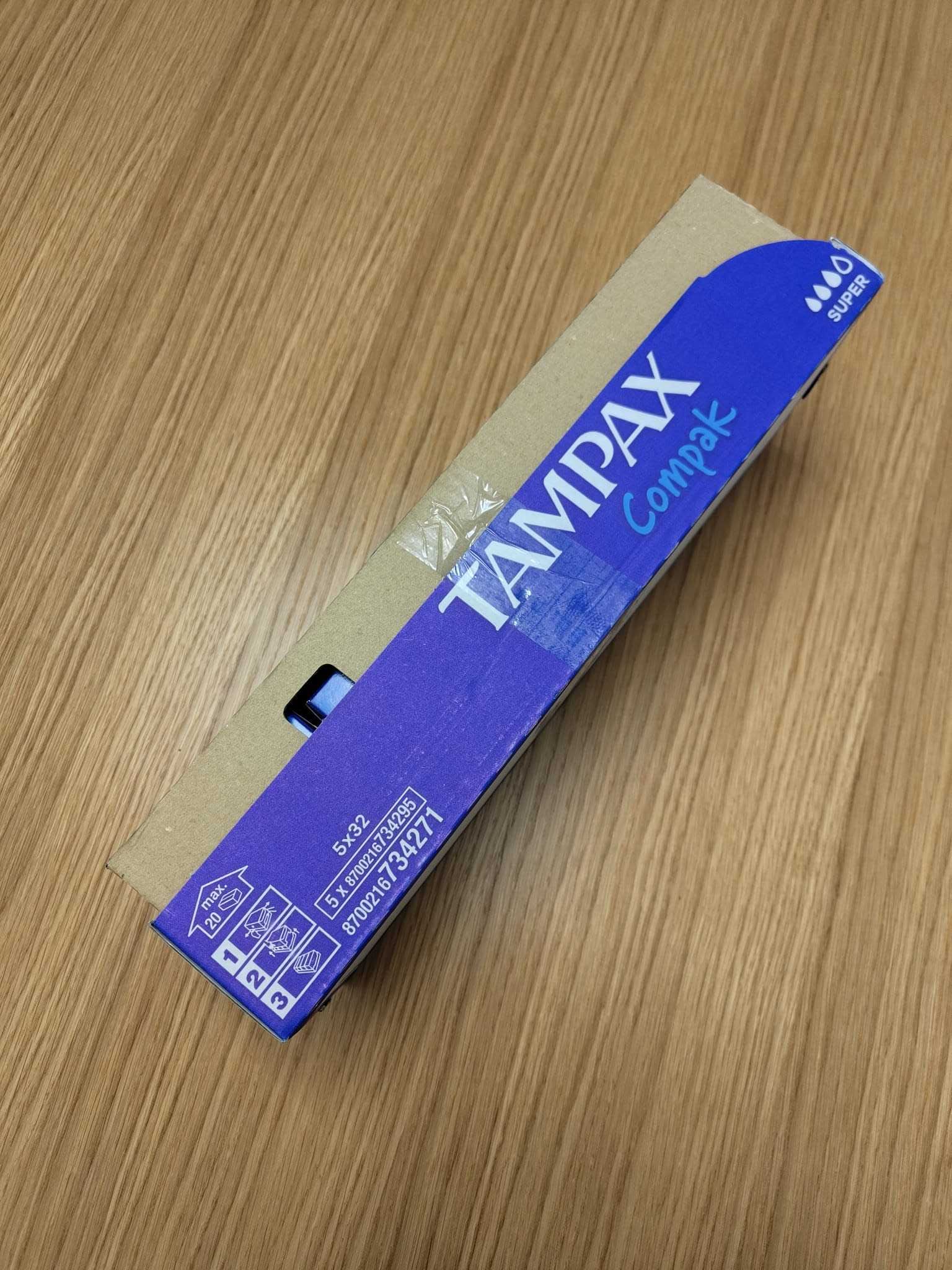 Tampões Tampax Compak Super 32*5 + 2 Pacotes de Absorventes