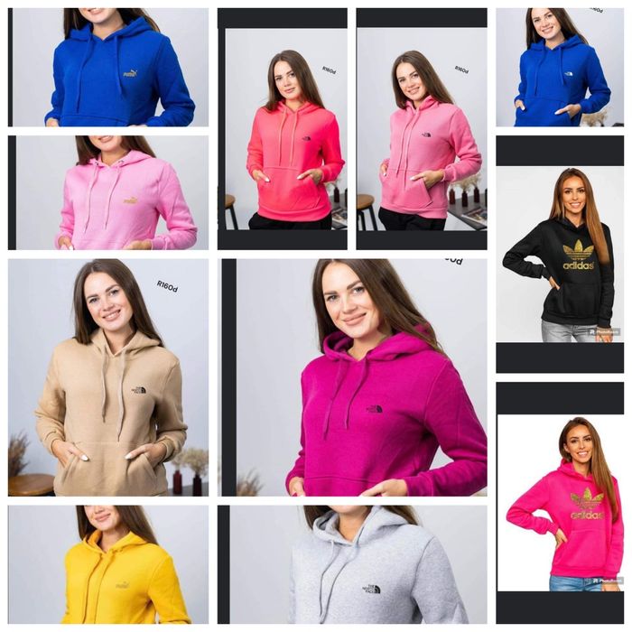 Bluzy damskie z logo kolory S-XL!!!
