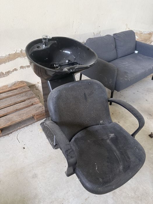 Cadeira lavagem cabelo usada - Cabeleireiro