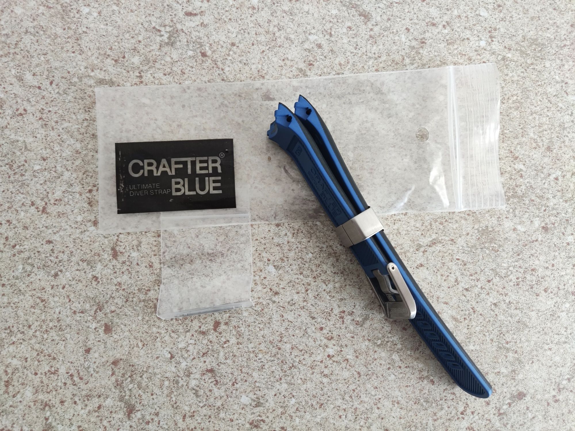 Pasek Crafter Blue do Seiko Samurai (CB09) Black/Blue