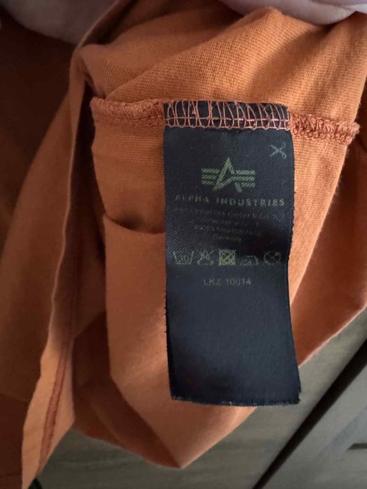 Koszulka męska Alpha Industries – pomarańczowa, rozmiar XL, jak nowa!