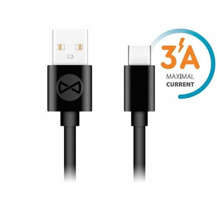 Forever kabel USB - USB Typ C 1m 3A czarny