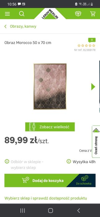 Obraz w złotej ramce
