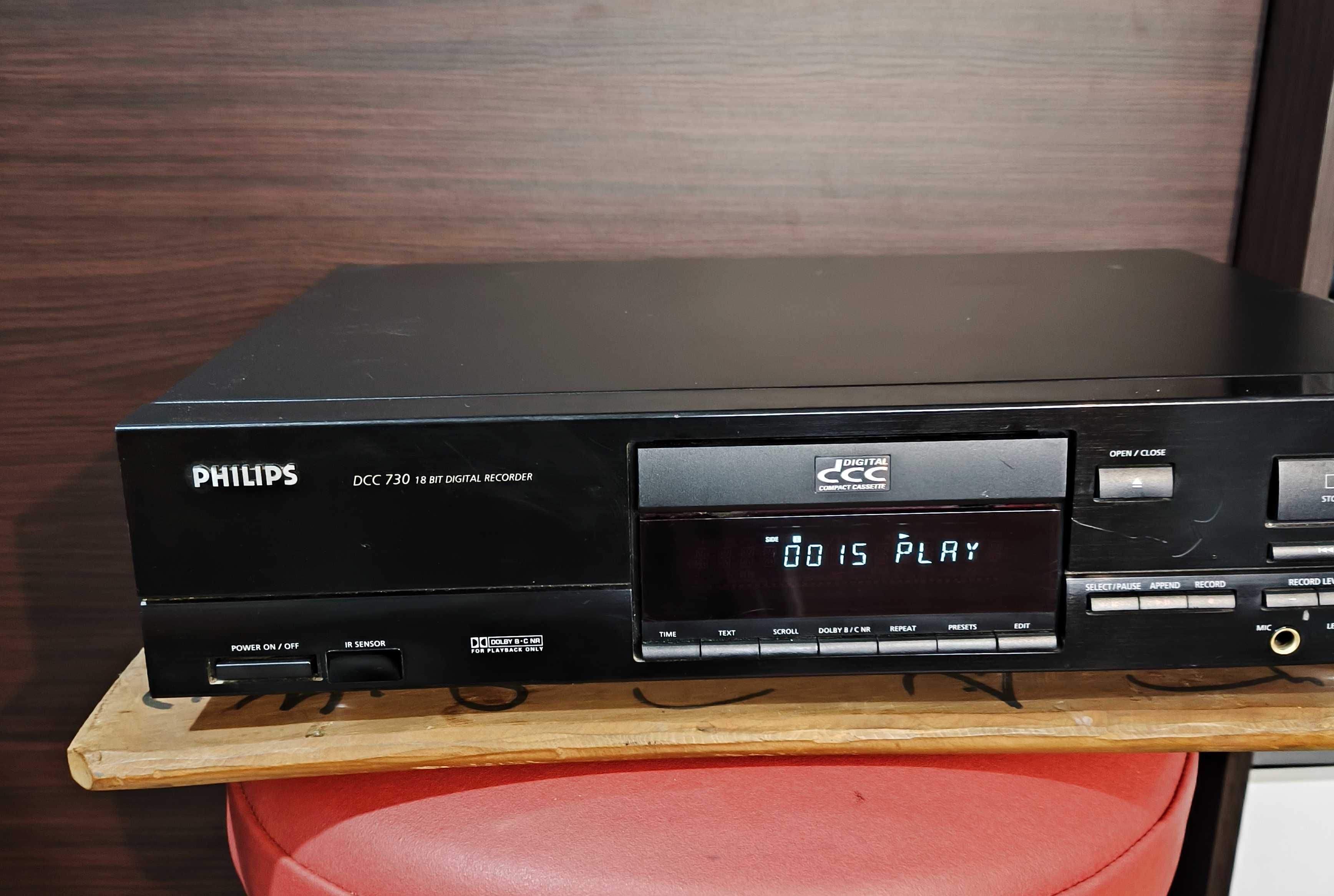 Philips dcc 730 magnetofon cyfrowy + kasety