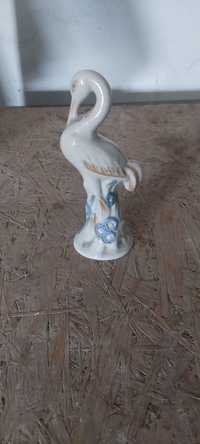 Figurka Czapli z porcelany