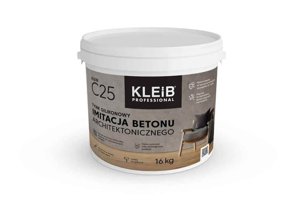 Tynk silikonowy baranek 1,5mm KLEiB 25KG docieplenia elewacje KURIER