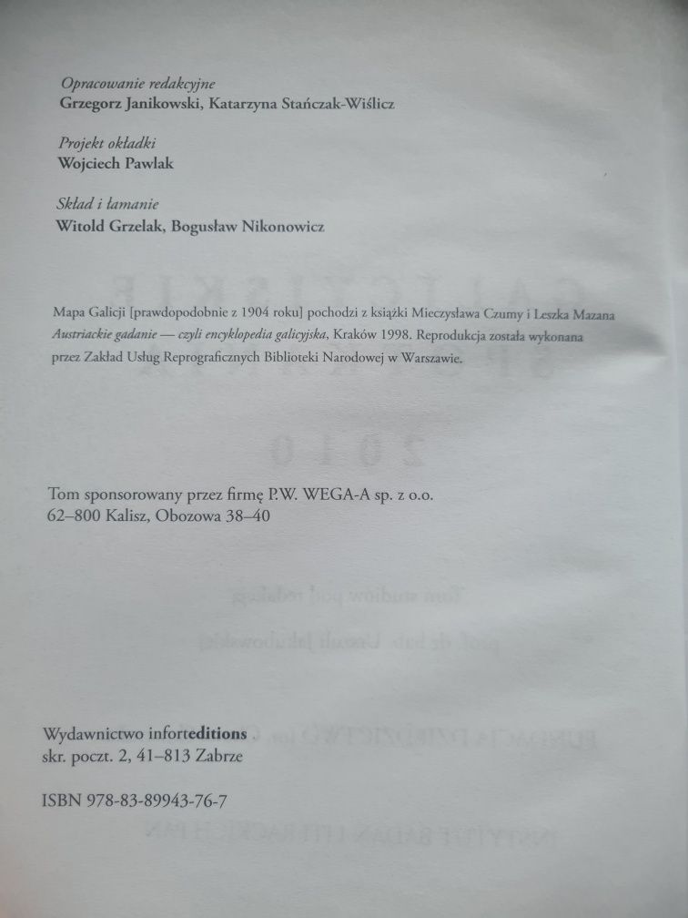 Książka Galicyjskie spotkania 2010