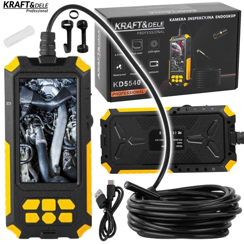 KRAFT&DELE Kamera Diagnostyczna Endoskopowa 1080p Ip68 4,5" KD5540
