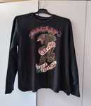 Bluzka, bluza z długim rękawem w kolorze czarnym z nadrukiem Ed Hardy