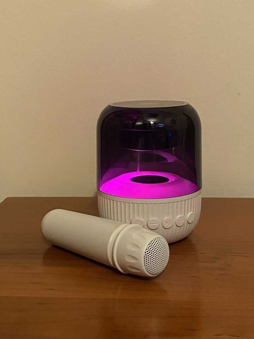 Mini conjunto de karaoke com luz RGB