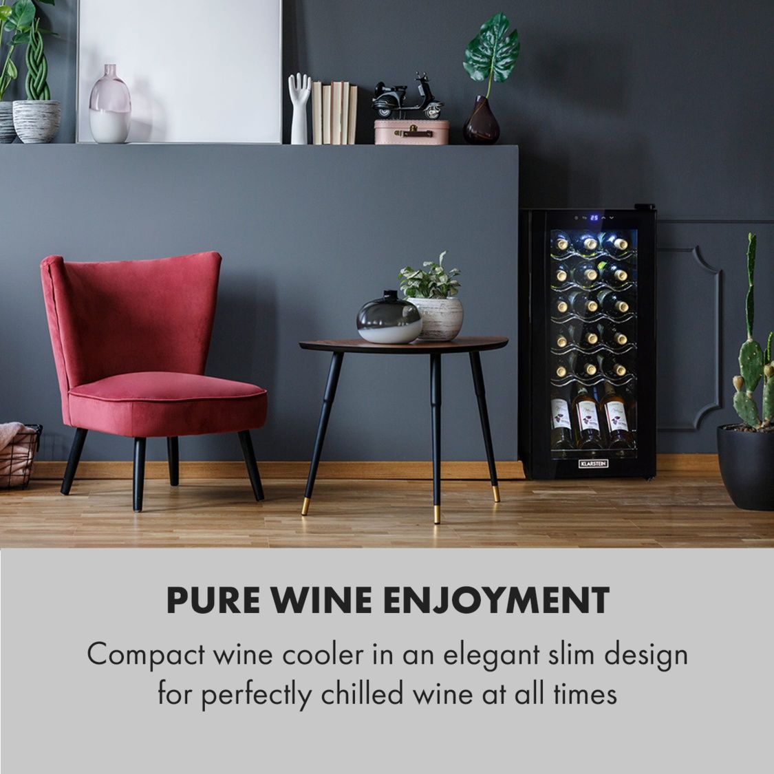 Nowa Winiarka Chłodziarka Lodówka na Wino Klarstein Shiraz 18 Slim Uno