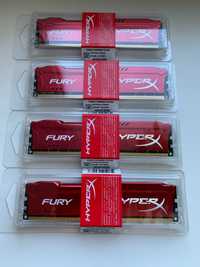 Память Kingston DDR3-1600 32GB 4*8 HyperX FURY (HX316C10FR/8)