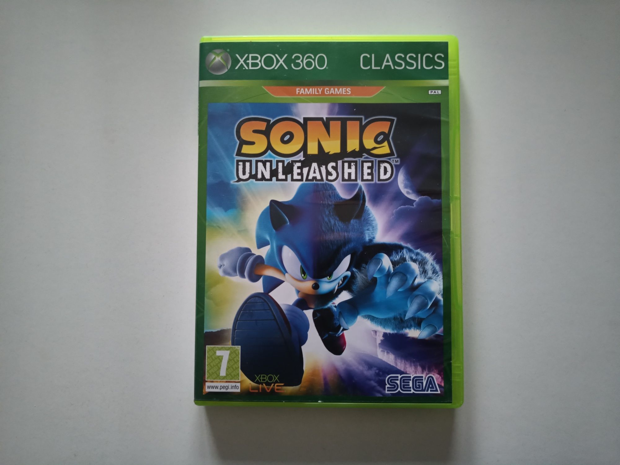 Gra Xbox 360 Sonic Unleashed.