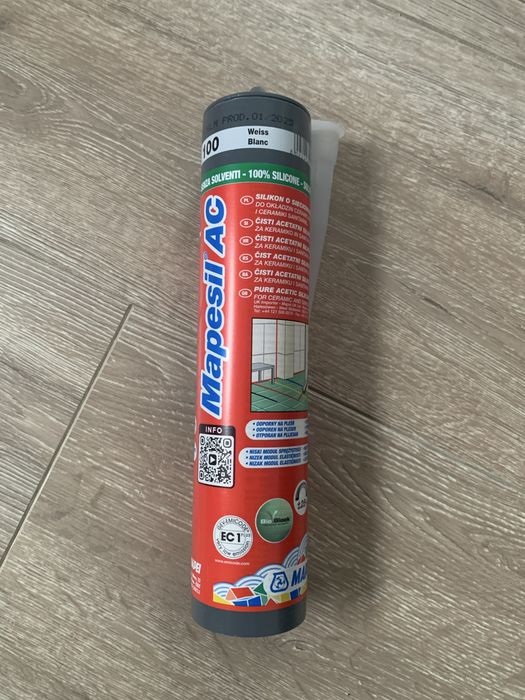 Silikon mapei 100 Bianko White biały mapesil ac