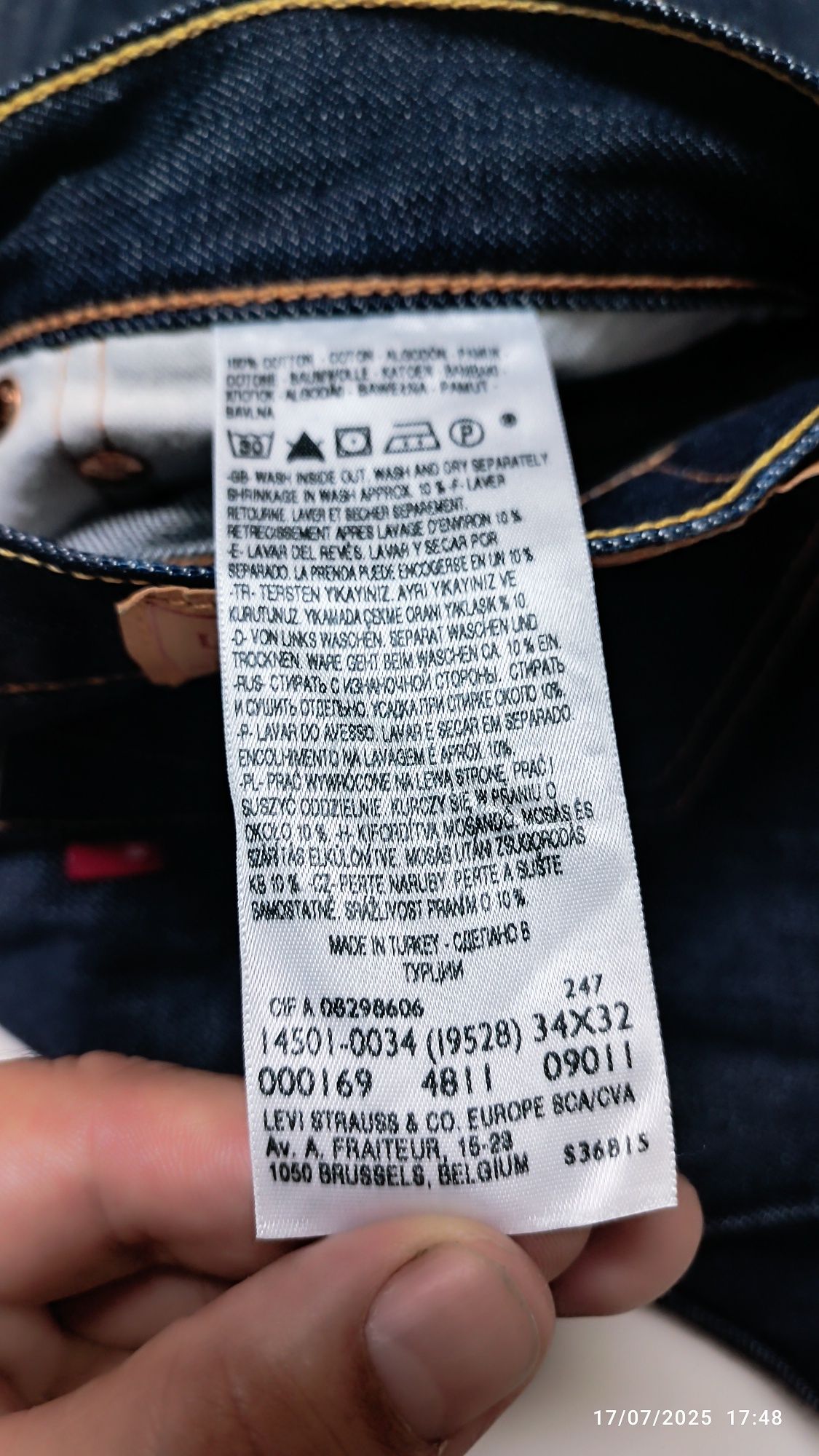 Levi's 501 w34L32 novas sem etiqueta