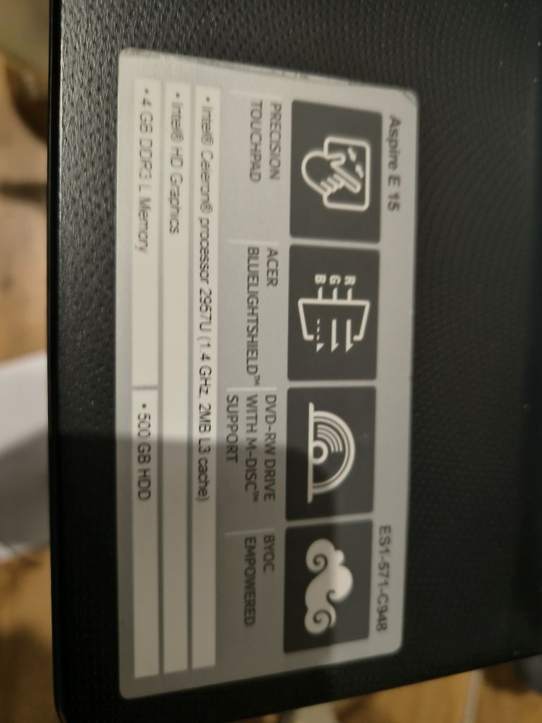 Acer Aspire E 15 uszkodzona matryca