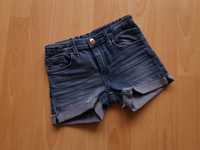 H&m krótkie spodenki jeansowe rozm.128