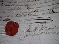 Documento de 1820  Selo de Lacre...