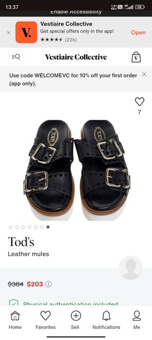 Босоніжки шкіряні шльопанці на платформі жіночі Tod's оригінал 36