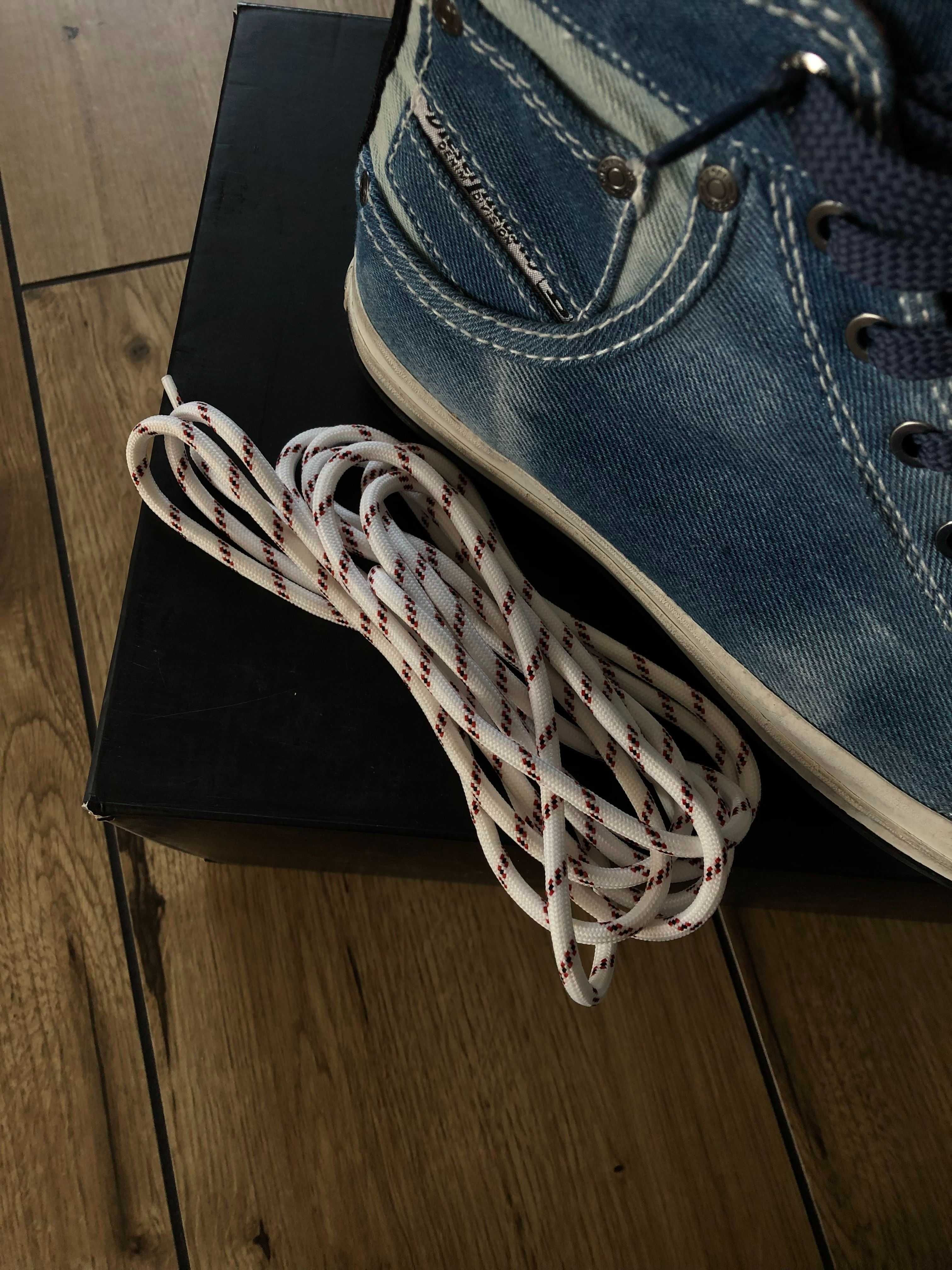 Nowe oryginalne trampki Diesel EXPOSURE I wysokie denim blau