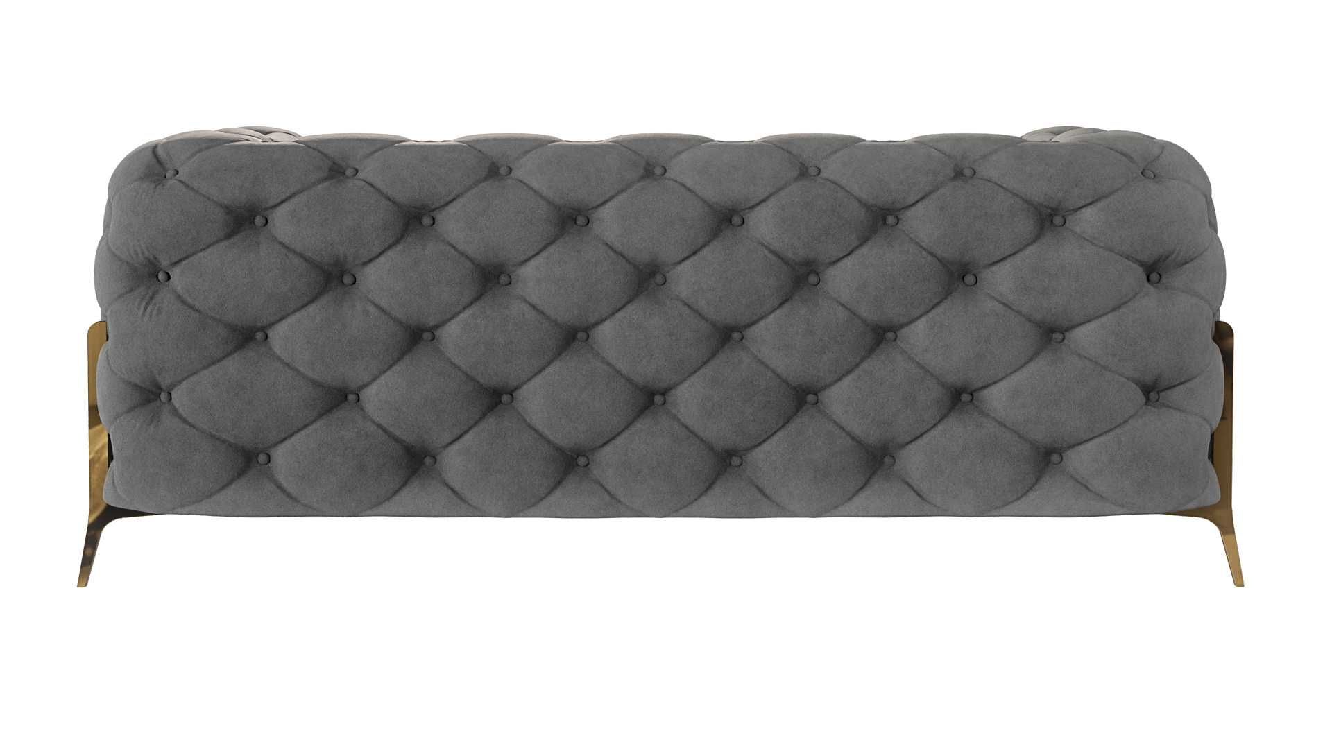 Sofa dwuosobowa pikowana glamour Chesterfield TEO HIGH tk. Riviera 91