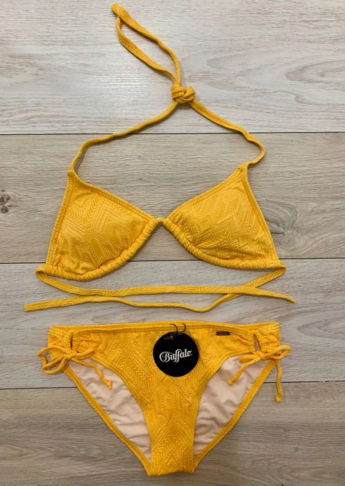 strój kąpielowy Żółte bikini Trójkątne miseczki Buffalo 40A/B
