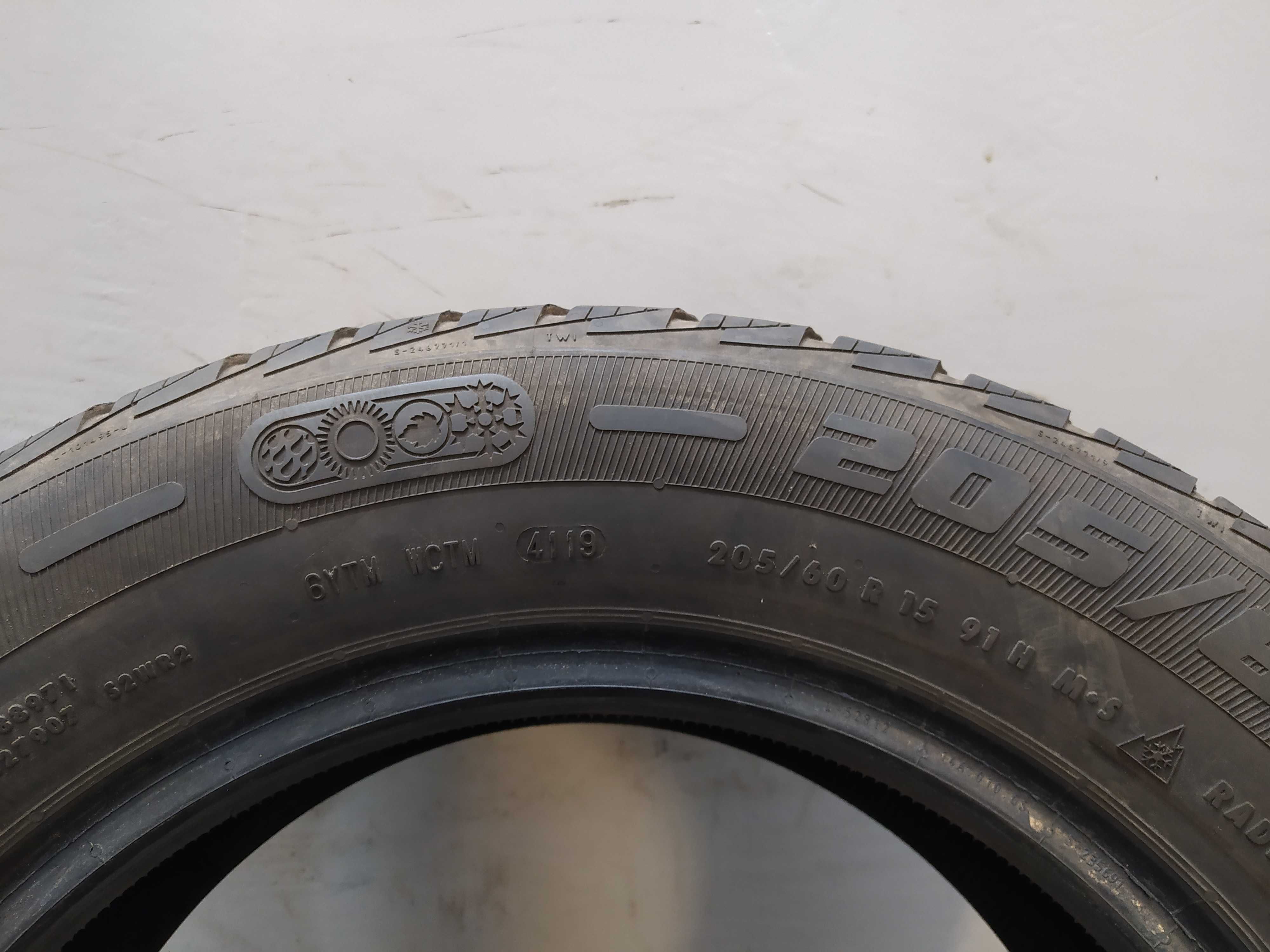 2x205/60R15 General Altimax A/S365, 2019 rok, bieżnik 6,6-7mm
