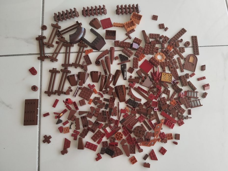 LEGO peças original cor castanho