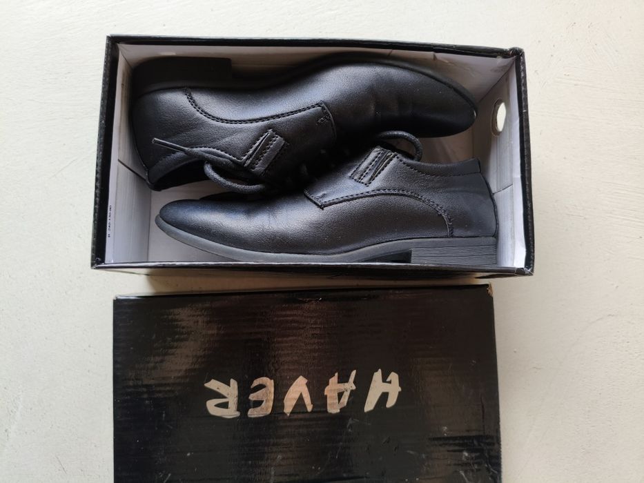 Buty chłopięce czarne eleganckie komunia wesele chrzciny Haver 31