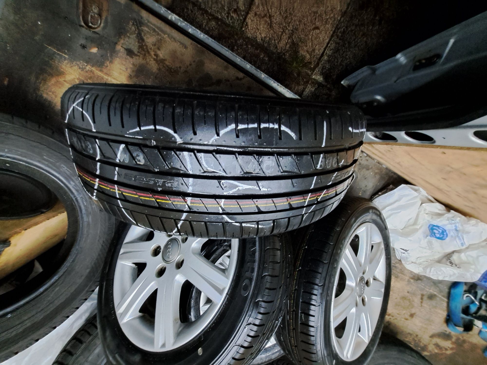 Nowe Opony Alufelgi 16 5x112  ET 50 6J  Audi A3 A4 A6 Lato Wyważone