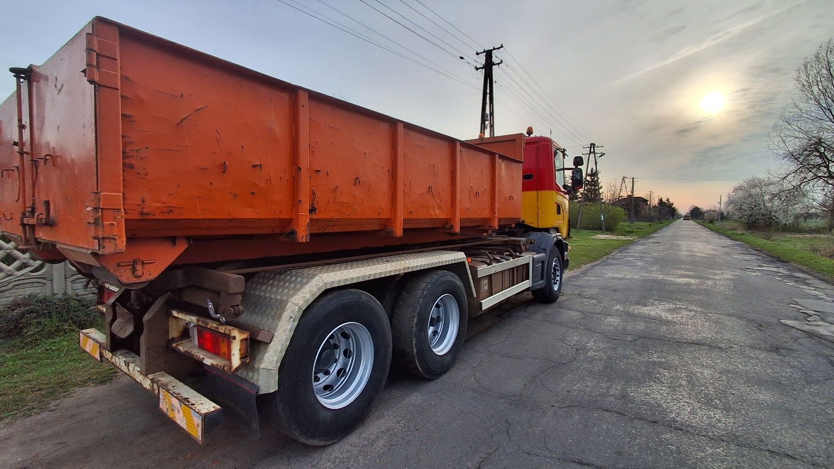 Scania 124g 420KM , 6x2 tarczki,linowiec/wywrot 3 strony,2002r, Euro I
