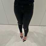 Skinny Jeans Na-Kd r. 36 czarne z przetarciami