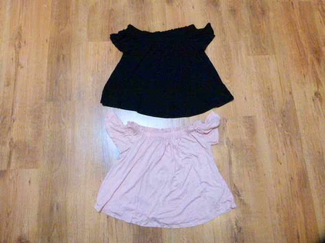 rozm 152-158 New Look zestaw 2x bluzka hiszpanka czarna i morelowa