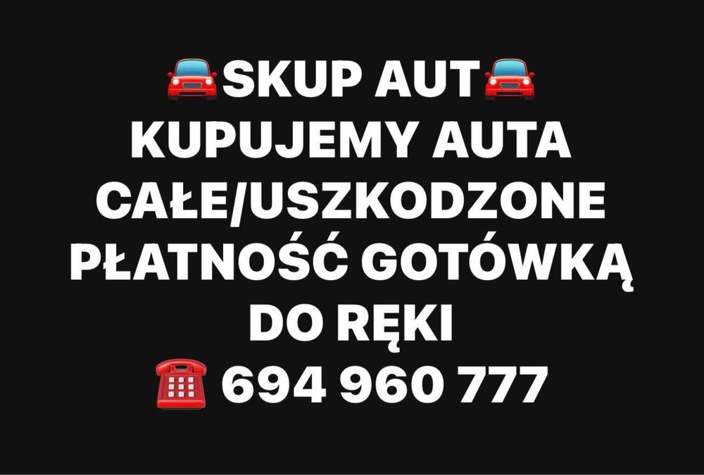 SKUP AUT!! Każdy stan!! Gotówka najlepiej płacimy