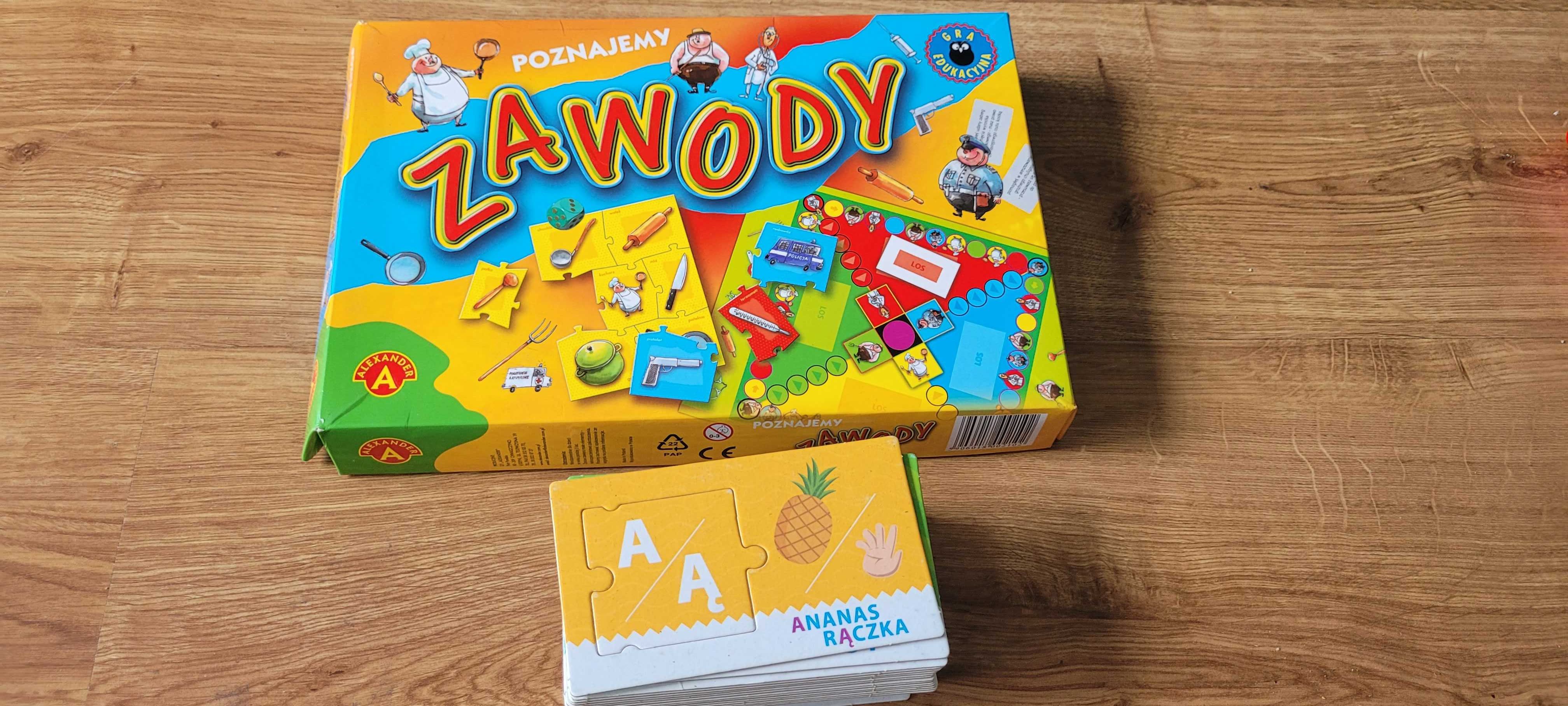 Puzzle edukacyjne alfabet i gra poznajemy zawody