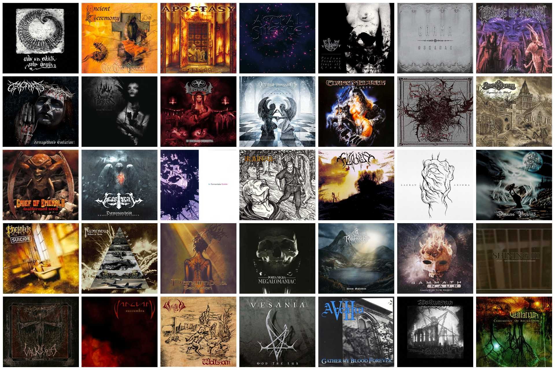 126 CD DVD Vinil Black Death Gothic Doom Folk Viking Heavy Metal CDs