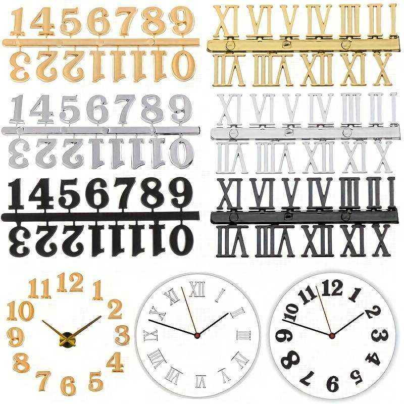 Stare zegary części cyfry srebrne  10  wysokość 22 mm