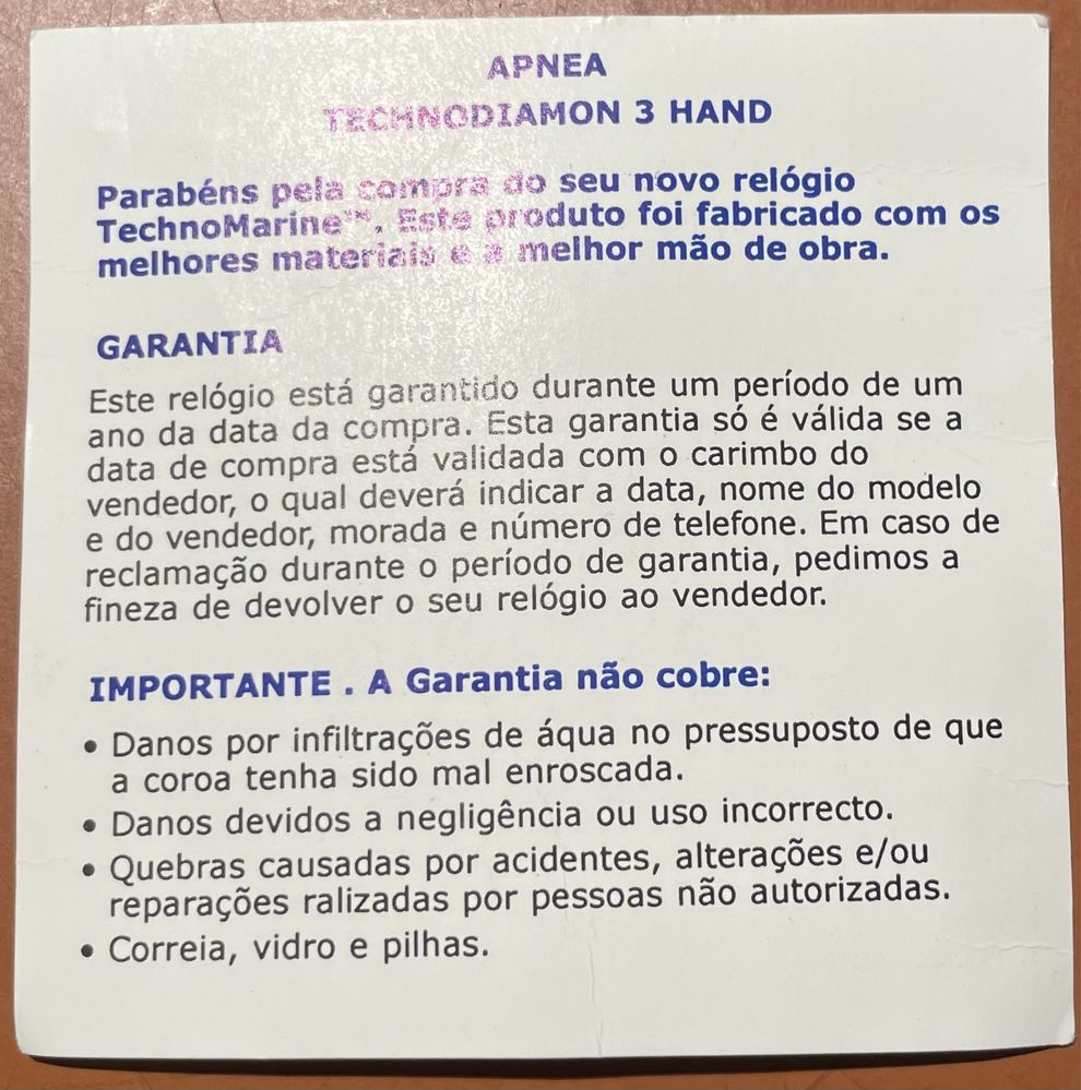 Relógio com Diamantes para Senhora Marca Technomarine