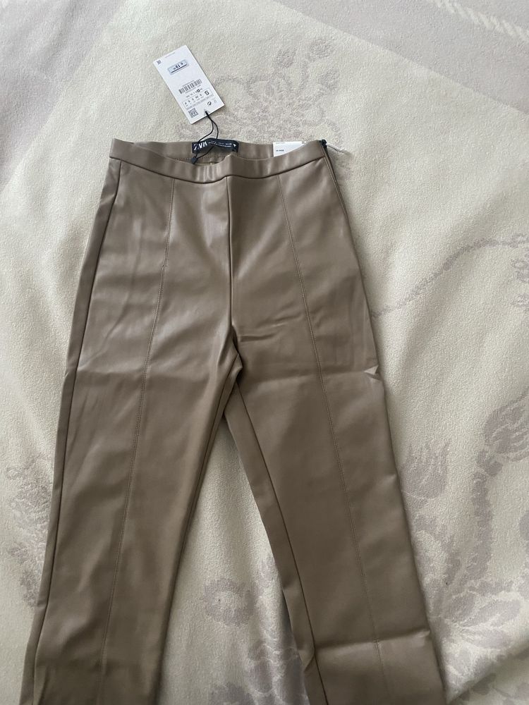 Кожаные лосины Zara, S