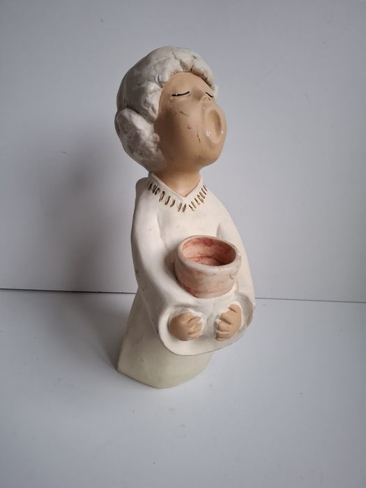 Figurka aniołka z gipsu