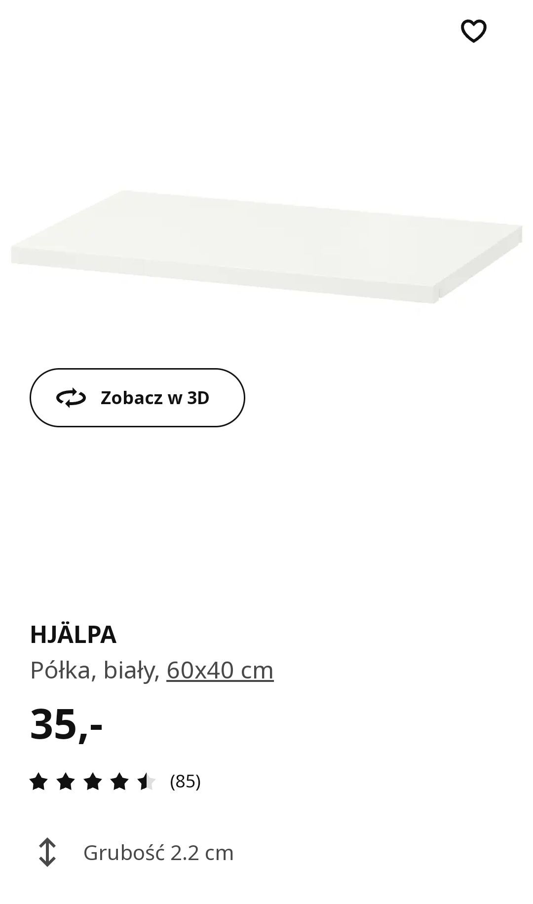 Półka IKEA Platsa Hjalpa 60x40