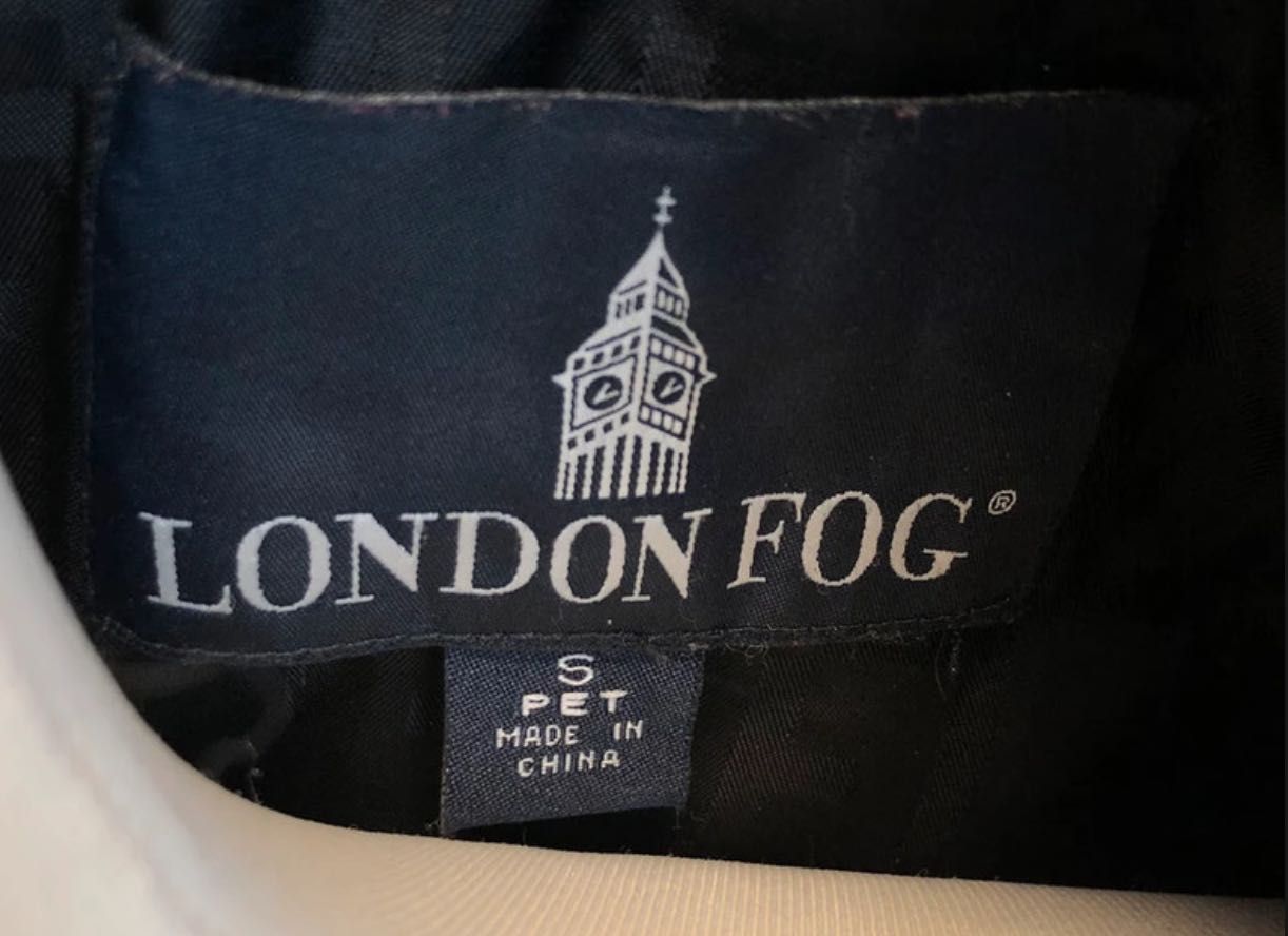 Czarny płaszcz/trench London Fog (S)