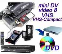 Оцифровка Видеокассет мини DV-HDV на dvd