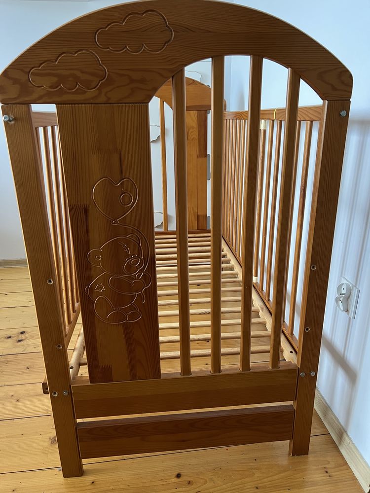 Łóżeczko Dziecięce Drewniane 120x60