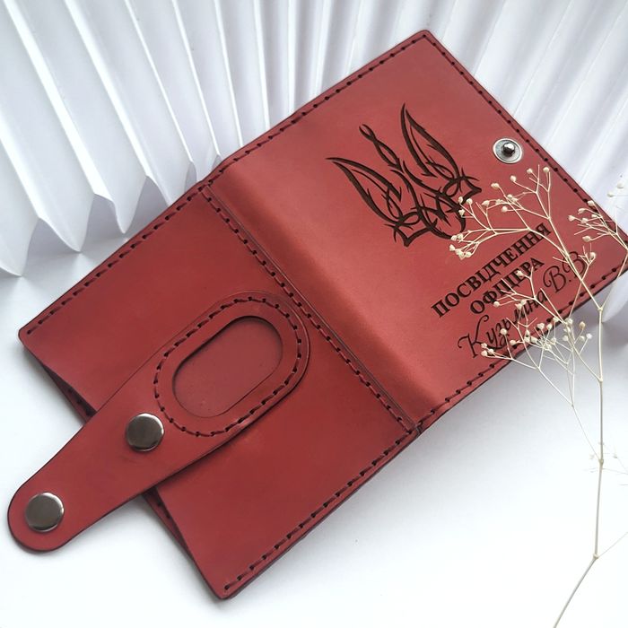 Обкладинка посвідчення офіцера. Шкіра. Різні кольори і дизайн