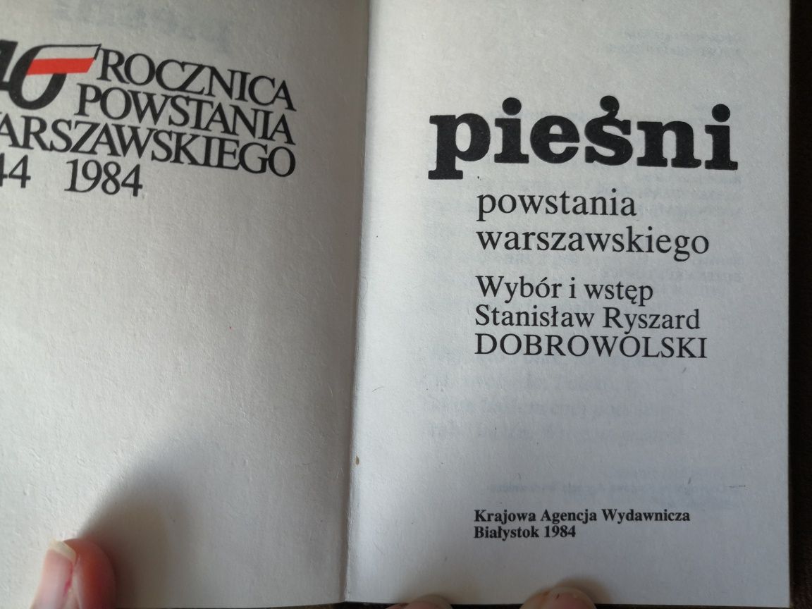 Pieśni Powstania Warszawskiego wstęp Dobrowolski