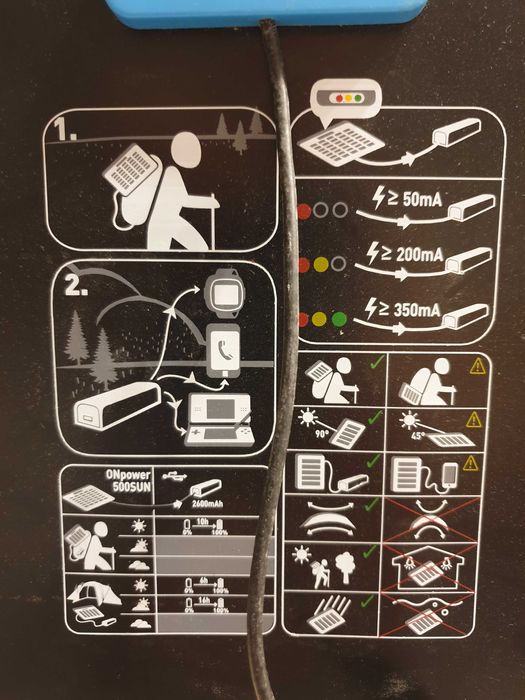 Painel Solar Portátil para carregar Powerbanks